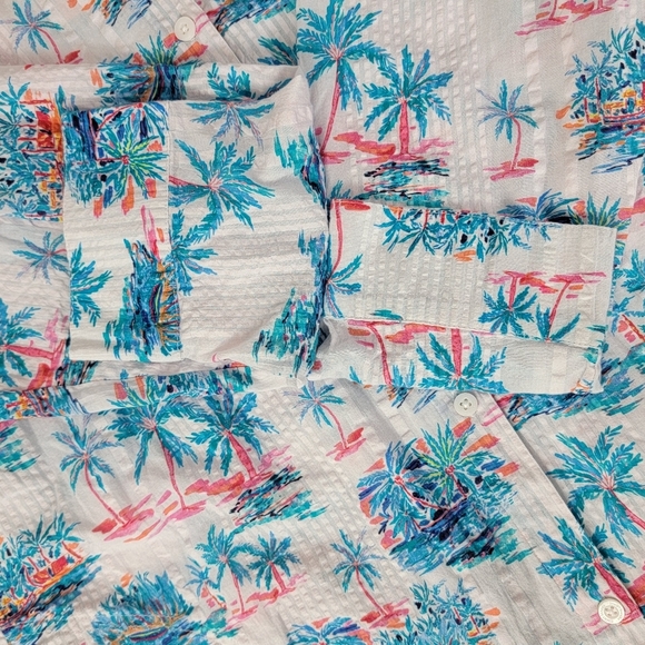 Tommy Bahama Tropical Oasis Boyfriend Shirt Swim Cover-Up Sz XL - Picture 14 of 16